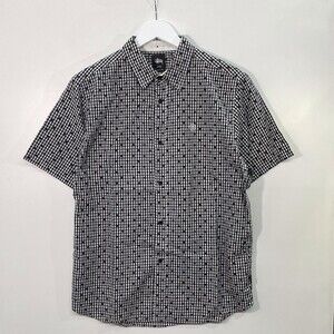 Stussy Polkadot Plaid Button D 23 D